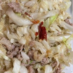 ผักกะหล่ำวุ้นเส้นหมูสับ (ราดข้าว)