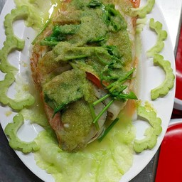 ปลาทับทิมนึ่งมะนาว