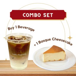 Basque Cheesecake + เครื่องดื่ม 1 แก้วไม่เกิน 90.-
