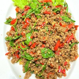 กะเพราหมูสับ (กับข้าว)