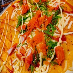 พิซซ่าชีสสาหร่ายปูอัดไข่กุ้ง