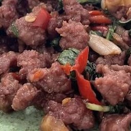 กะเพราเนื้อ/เป็ด(กับข้าว)