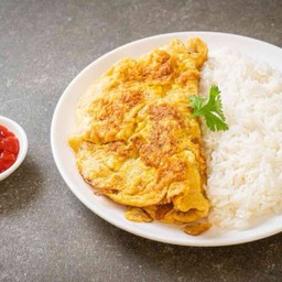 ข้าวไข่เจียว ไข่ 2 ฟอง