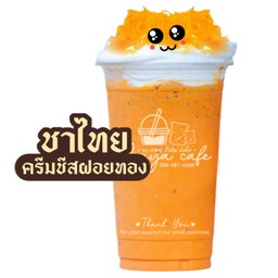 ชาไทย ครีมชีสฝอยทอง