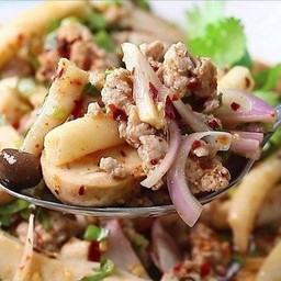 ลาบเห็ดรวมไก่สับ