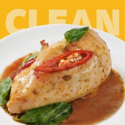 อกไก่นุ่มราดซอสมะขาม 249 kcal