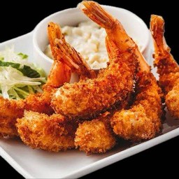 กุ้งขาวใหญ่+ แป้งชุบทอด ปรุงรส สําเร็จ +ผักสลัด