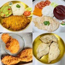 ข้าวไก่ทอด,นึ่ง หน้ายิม Happycafe by nana