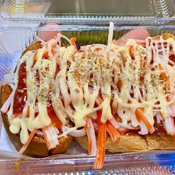 ปังปิ้งเนยพริกเผามายองเนสปูอัดเบนโตะ