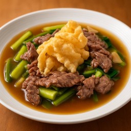 ราดหน้าเส้นกรอบเนื้อ