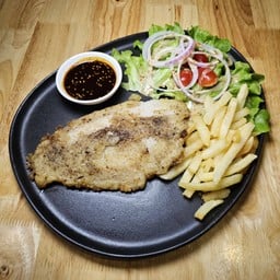 เสต็กปลาดอรรี่ย่างหมาล่า