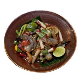 ตำไหลบัวกุ้งสด