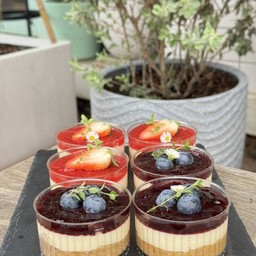 Blueberry cheese yogurt pie