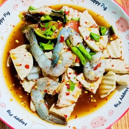 ตำหมูยอกุ้งสด
