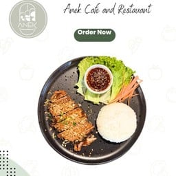 ข้าวหมูทอดน้ำจิ้มแจ่ว