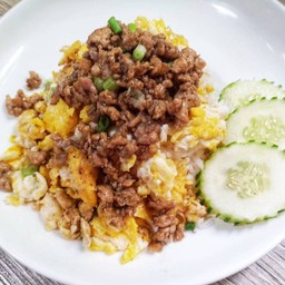 ข้าวไข่ขยี้ หน้าหมู
