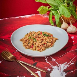 กะเพราหมูสับ (กับข้าว)