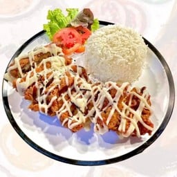 ข้าวไก่ทอดซอสงาคั่วญี่ปุ่น