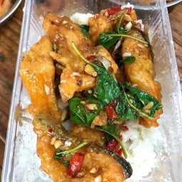 ข้าว กระเพราแซลมอน