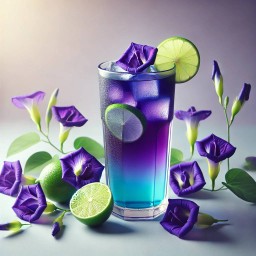 ชาอัญชัญผสมมะนาว