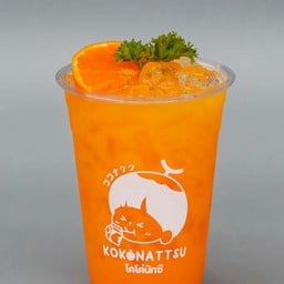 น้ำส้มคั้นสดแท้100% (แบบเย็น)