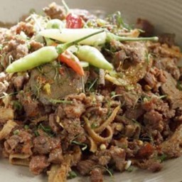 ลาบหมูสุก