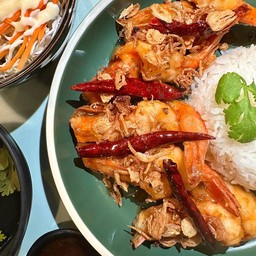 เซต ข้าวกุ้งทอดซอสมะขาม