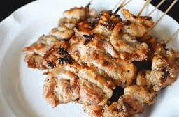 พะแนงคอหมูย่างเสียบไม้