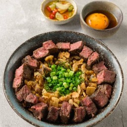 ข้าวผัดมันวากิว  (กรุณาระบุความสุกเนื้อที่ต้องการ)