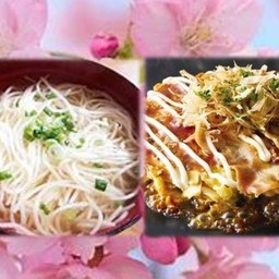 Somen-Hot-300g+Okonomiyaki โซเมนร้อน300g+พิซซ่าญี่ปุ่น