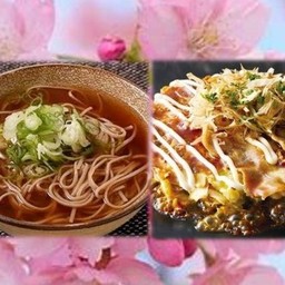 Soba-Hot-300g+Okonomiyaki บะหมี่โซบะร้อน 300g+พิซซ่าญี่ปุ่น