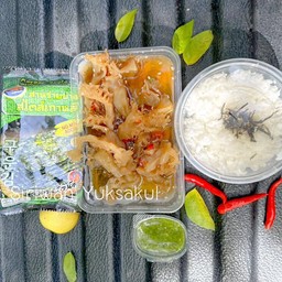 [อร่อยซ่ากับโค้ก] Set.แมงกระพรุนดอง+ข้าว+สาหร่าย +  โค้ก ออริจินัล (ขวด)