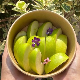 แอปเปิ้ลเขียวปอกพร้อมทาน