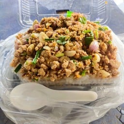 ลาบหมูราดข้าว