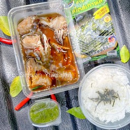 Set. ปูดองกล่องใหญ่+ข้าว+สาหร่าย