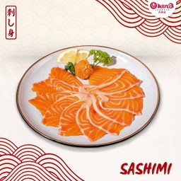 แซลมอนแล่บางซอสพอนสึ