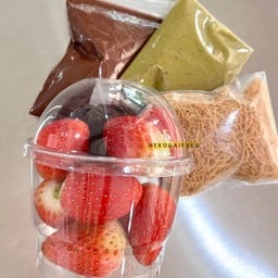 สตอเบอรี่(เกาหลีพรีเมียม) ดูไบช็อคโกแลตบราวนี่หนึบ 1 ถ้วยเล็ก (S) 7oz. ขนาดเล็ก