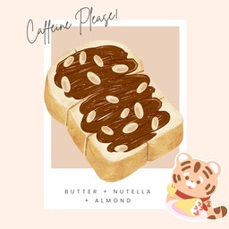 ปังปิ้งนูเทลล่าอัลมอนด์สไลด์