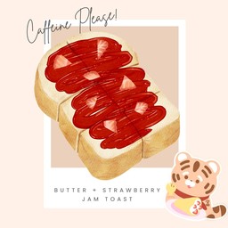 ปังปิ้งเนยแยมสตอเบอรี่