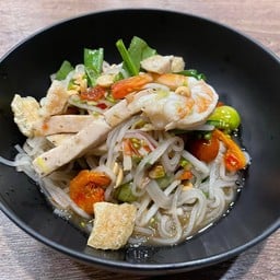 ตำเส้นเล็กกุ้ง+หมูยอ