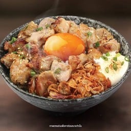ข้าวหน้าไก่ย่างยากิโทริ ไข่ดอง