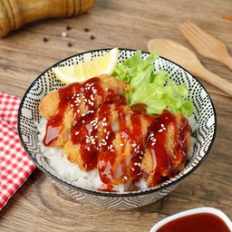 ข้าวไก่ทอดซอสเกาหลี