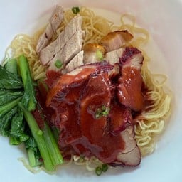 บะหมี่เป็ด+หมูกรอบ