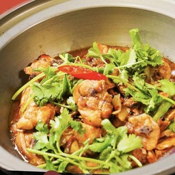 #157A.)  ไก่ผัดหม่าล่า สไตล์ฮ่อกง เผ็ด麻辣雞煲大辣Mala chicken hotpot Spicy
