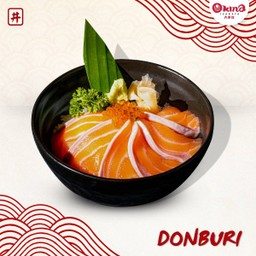 ข้าวหน้าปลาแซลมอน