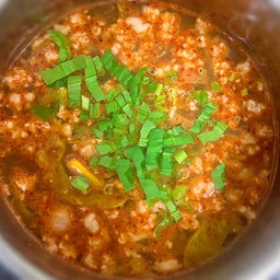 ต้มยำหมูสับ+ข้าวสวย