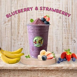 Blueberry Strawberry Banana บลูเบอร์รี่สตรอว์เบอร์รี่กล้วยสมูทตี้