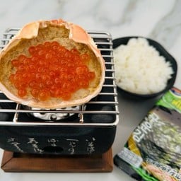 เซ็ทมันปูทาราบะย่างท็อปไข่ปลาแซลมอน