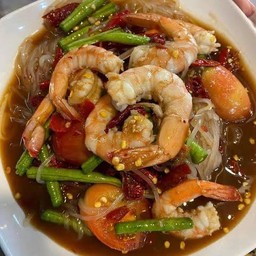 ตำเส้นเล็กกุ้งสุก