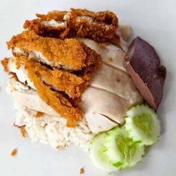 ข้าวมันไก่ต้ม+ทอด